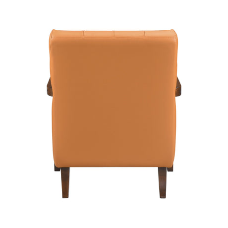 Crafton Orange Leather Accent Chair by Homelegance at Eve Furniture