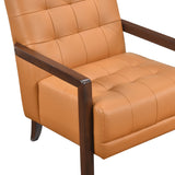 Crafton Orange Leather Accent Chair by Homelegance at Eve Furniture