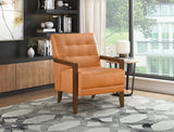 Crafton Orange Leather Accent Chair by Homelegance at Eve Furniture