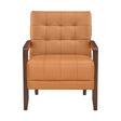 Crafton Orange Leather Accent Chair by Homelegance at Eve Furniture