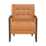 Crafton Orange Leather Accent Chair by Homelegance at Eve Furniture