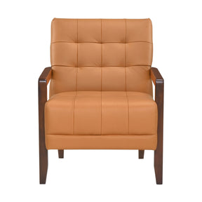 Crafton Orange Leather Accent Chair by Homelegance at Eve Furniture