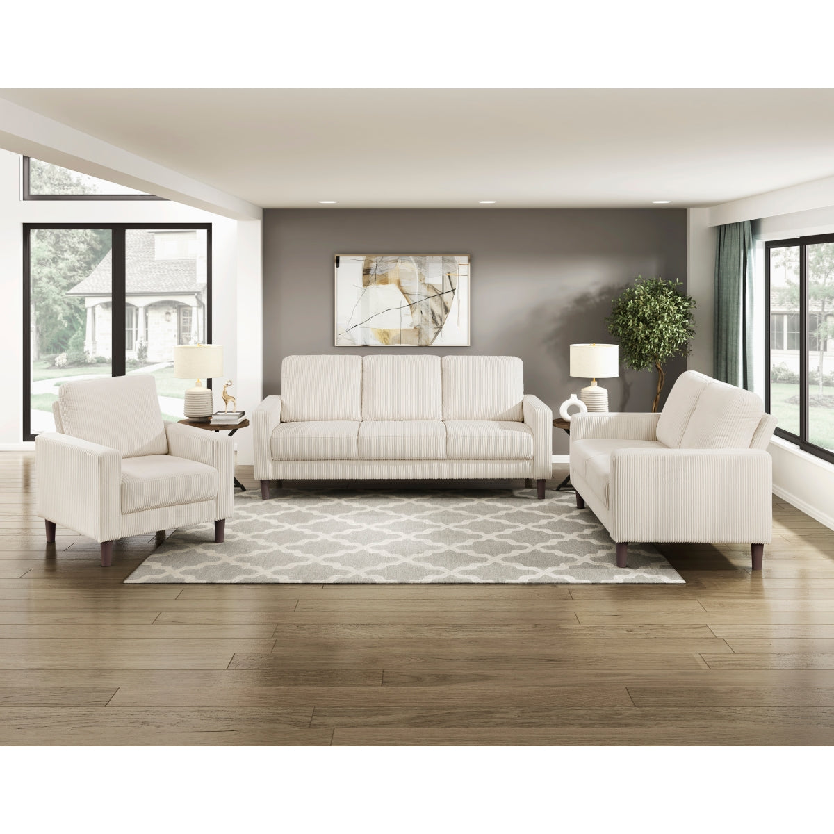 Crandall Beige Living Room Set by Homelegance at Eve Furniture
