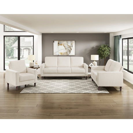 Crandall Beige Loveseat by Homelegance at Eve Furniture