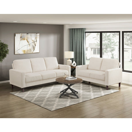 Crandall Beige Loveseat by Homelegance at Eve Furniture