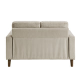 Crandall Taupe Loveseat by Homelegance at Eve Furniture