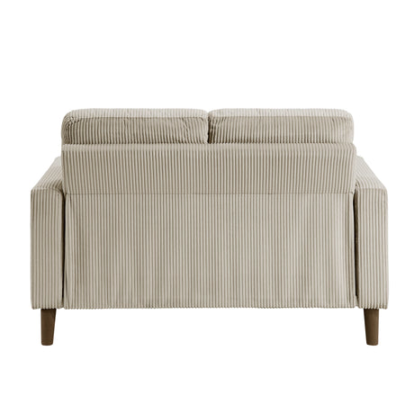 Crandall Taupe Loveseat by Homelegance at Eve Furniture