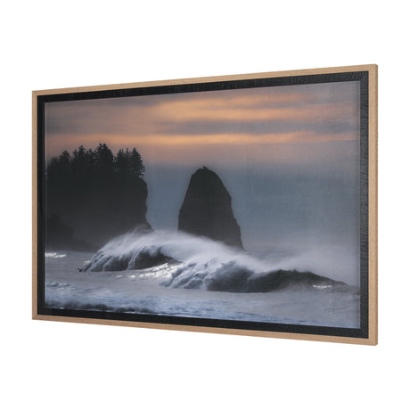 Crashing Wave by Chad Mackay a Hand Embellished Textured Framed Photo Art Print Matted under Glass by Mercana at Eve Furniture