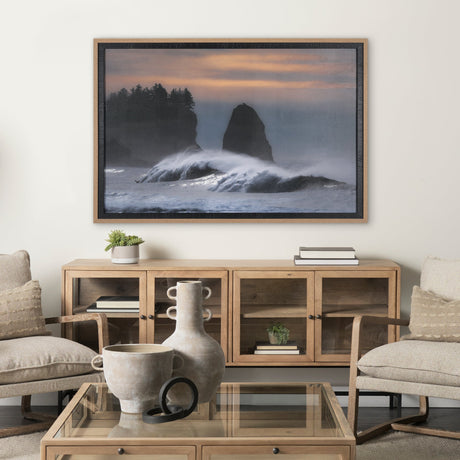 Crashing Wave by Chad Mackay a Hand Embellished Textured Framed Photo Art Print Matted under Glass by Mercana at Eve Furniture
