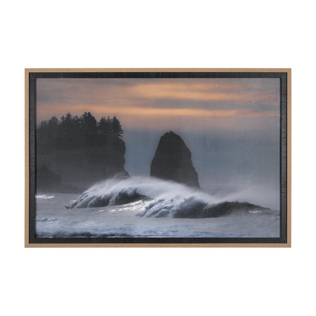 Crashing Wave by Chad Mackay a Hand Embellished Textured Framed Photo Art Print Matted under Glass by Mercana at Eve Furniture