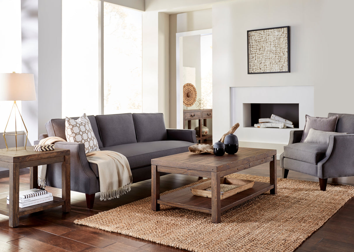 Craster Reclaimed Wood Console Table in Smoky Taupe by Modus Furniture at Eve Furniture