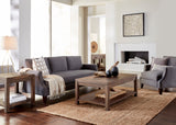 Craster Reclaimed Wood Rectangular Coffee Table in Smoky Taupe by Modus Furniture at Eve Furniture