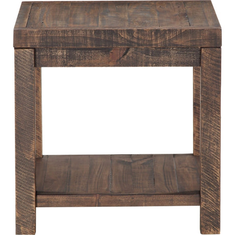 Craster Reclaimed Wood Square Side Table in Smoky Taupe by Modus Furniture at Eve Furniture