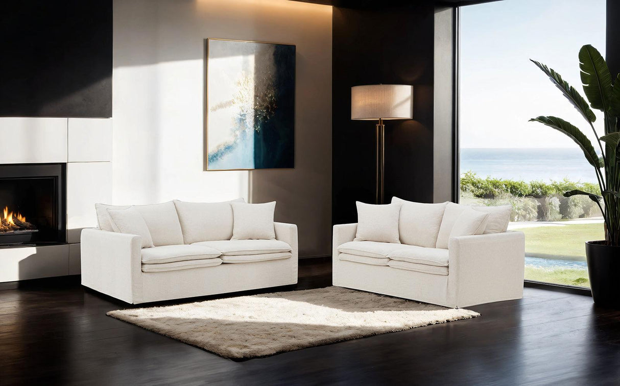 Crayford Taupe Loveseat by Furniture of America at Eve Furniture