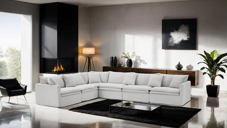 Crayford Light Gray L-Sectional by Furniture of America at Eve Furniture