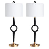 Creed Black/Gold Table Lamp (Set of 2) by Crestview at Eve Furniture