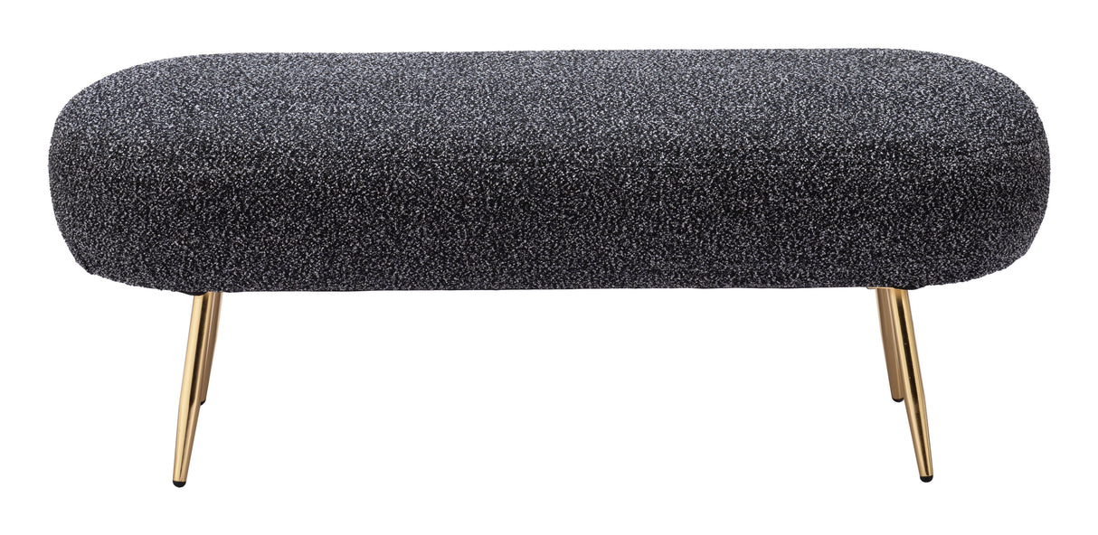 Creek Glitter Black Bench by Zuomod at Eve Furniture
