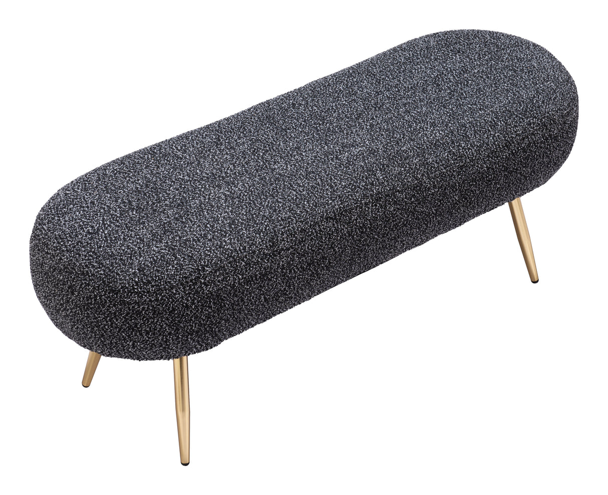 Creek Glitter Black Bench by Zuomod at Eve Furniture