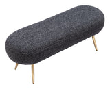 Creek Glitter Black Bench by Zuomod at Eve Furniture