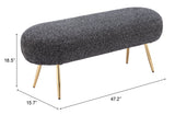 Creek Glitter Black Bench by Zuomod at Eve Furniture