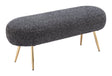 Creek Glitter Black Bench by Zuomod at Eve Furniture