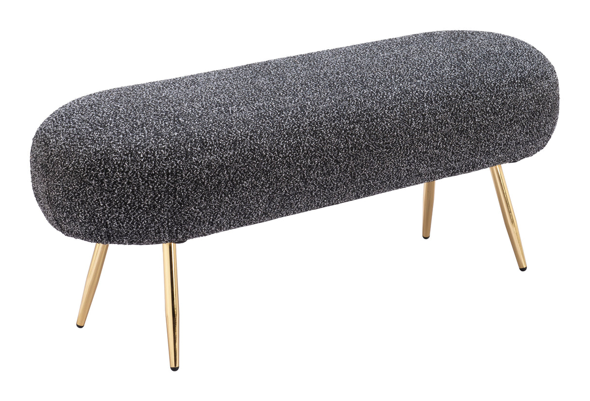 Creek Glitter Black Bench by Zuomod at Eve Furniture