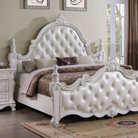 Cremona White 5-Piece Queen Bedroom Set by Furniture of America at Eve Furniture