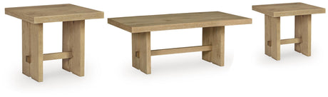 Crendlin Light Brown Coffee Table and 2 End Tables by Ashley at Eve Furniture