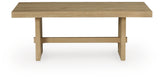Crendlin Light Brown Coffee Table and 2 End Tables