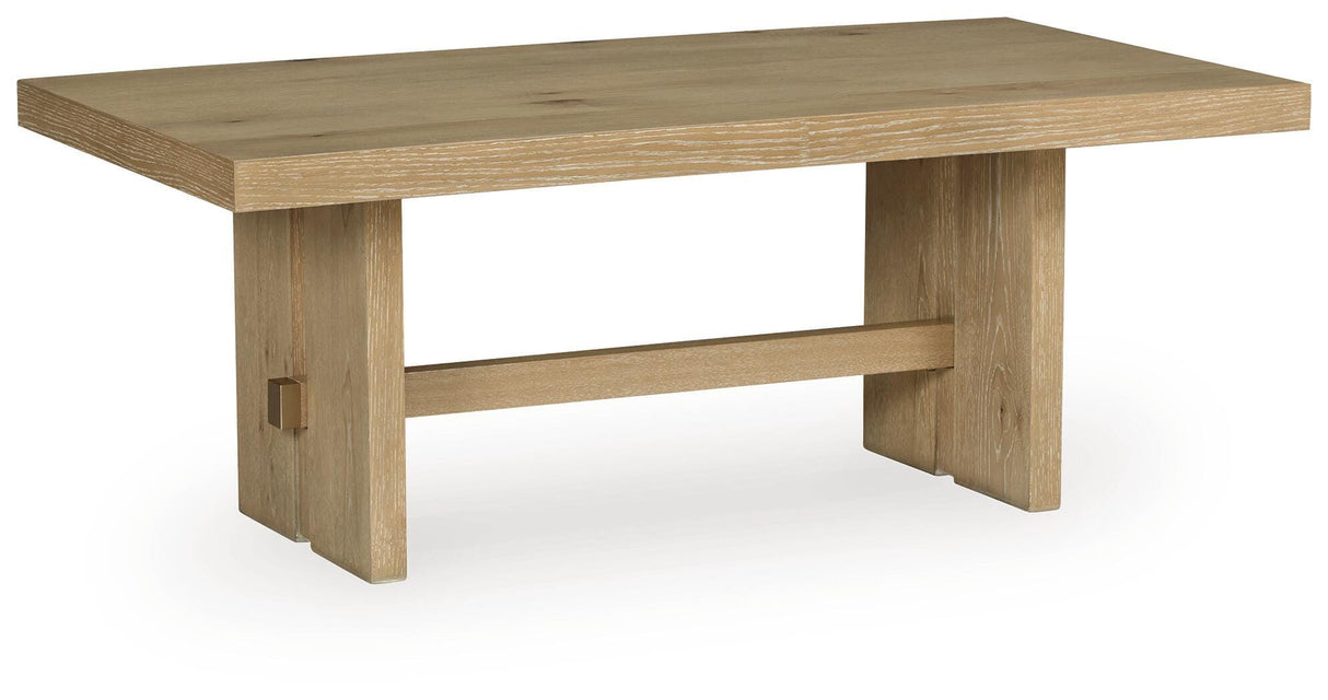 Crendlin Light Brown Coffee Table and 2 End Tables