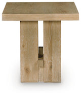 Crendlin Light Brown Coffee Table and 2 End Tables