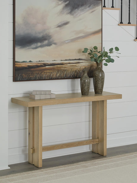 Crendlin Light Brown Sofa Table by Ashley at Eve Furniture