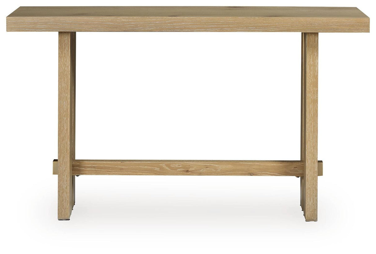 Crendlin Light Brown Sofa Table