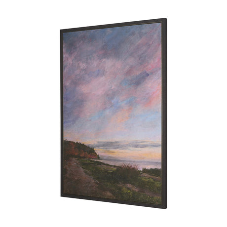 Crescent Sunset I by Mercana Studio Hand-Embellished Textured Framed Canvas Artwork by Mercana at Eve Furniture