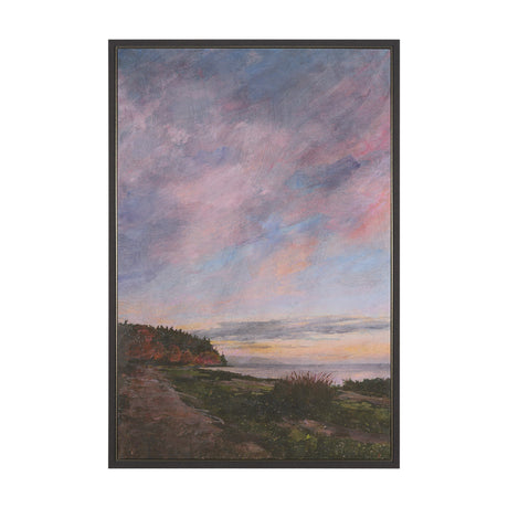Crescent Sunset I by Mercana Studio Hand-Embellished Textured Framed Canvas Artwork by Mercana at Eve Furniture