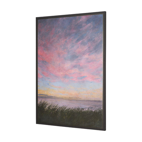 Crescent Sunset II by Mercana Studio Hand-Embellished Textured Framed Canvas Artwork by Mercana at Eve Furniture