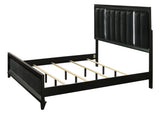 Cressida Black King Upholstered LED Panel Bed by Crown Mark at Eve Furniture