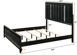 Cressida Black King Upholstered LED Panel Bed by Crown Mark at Eve Furniture