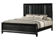 Cressida Black King Upholstered LED Panel Bed by Crown Mark at Eve Furniture