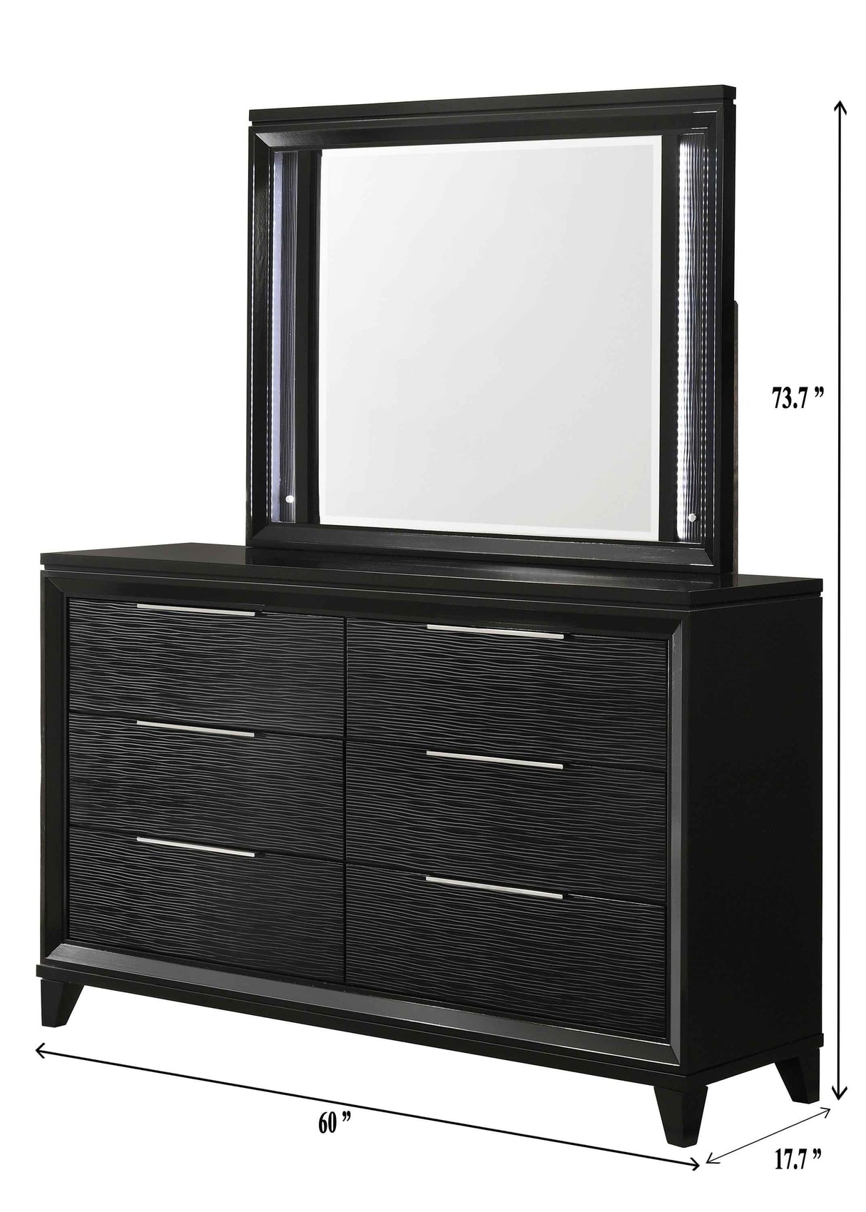 Cressida Black LED Dresser Top (Mirror Only)
