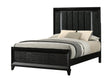 Cressida Black Queen Upholstered LED Panel Bed by Crown Mark at Eve Furniture