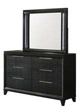 Cressida Black Upholstered LED Panel Bedroom Set by Crown Mark at Eve Furniture