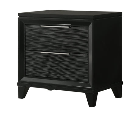 Cressida Black Upholstered LED Panel Bedroom Set by Crown Mark at Eve Furniture