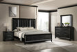 Cressida Black Upholstered LED Panel Bedroom Set by Crown Mark at Eve Furniture