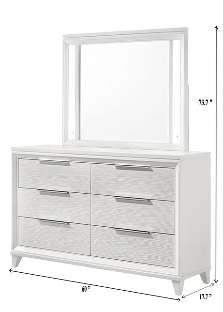Cressida White Mirror by Crown Mark at Eve Furniture