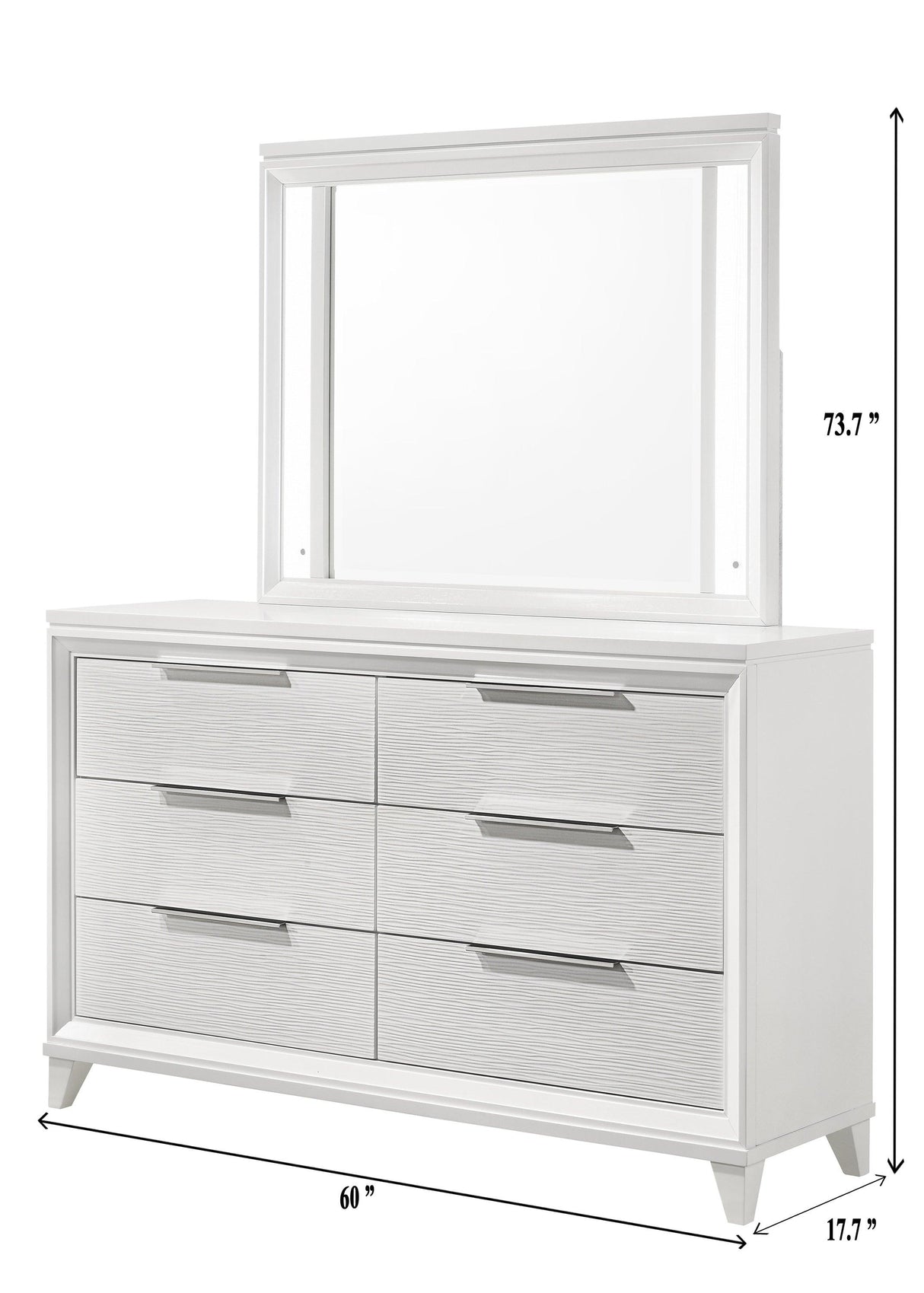 Cressida White Mirror by Crown Mark at Eve Furniture