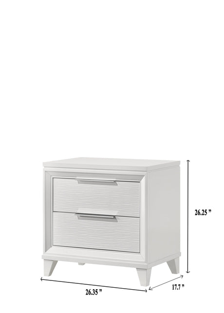 Cressida White Nightstand by Crown Mark at Eve Furniture
