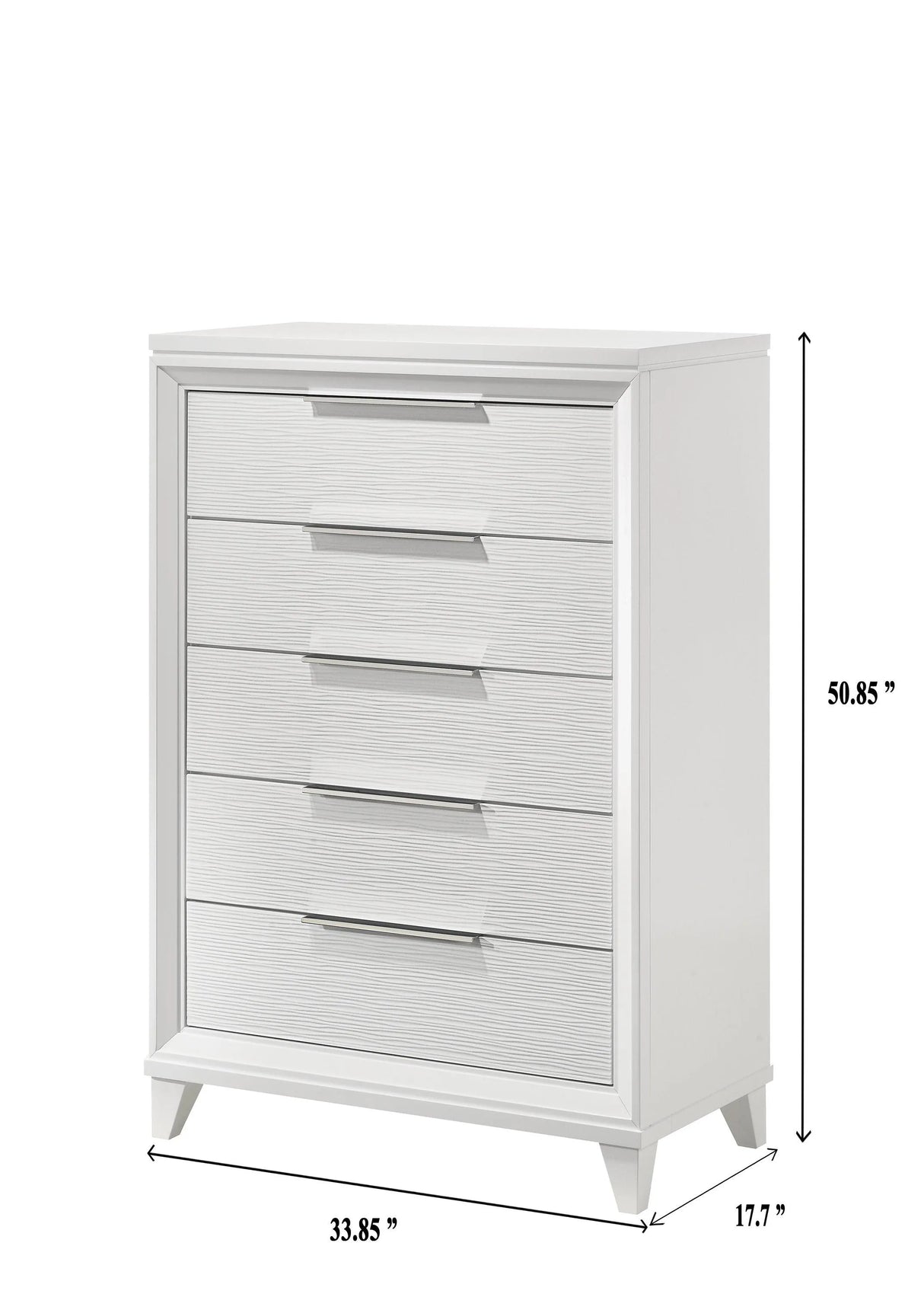 Cressida White Upholstered LED Panel Bedroom Set by Crown Mark at Eve Furniture