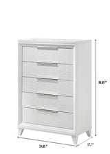 Cressida White Upholstered LED Panel Bedroom Set by Crown Mark at Eve Furniture