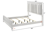Cressida White Upholstered LED Panel Bedroom Set by Crown Mark at Eve Furniture
